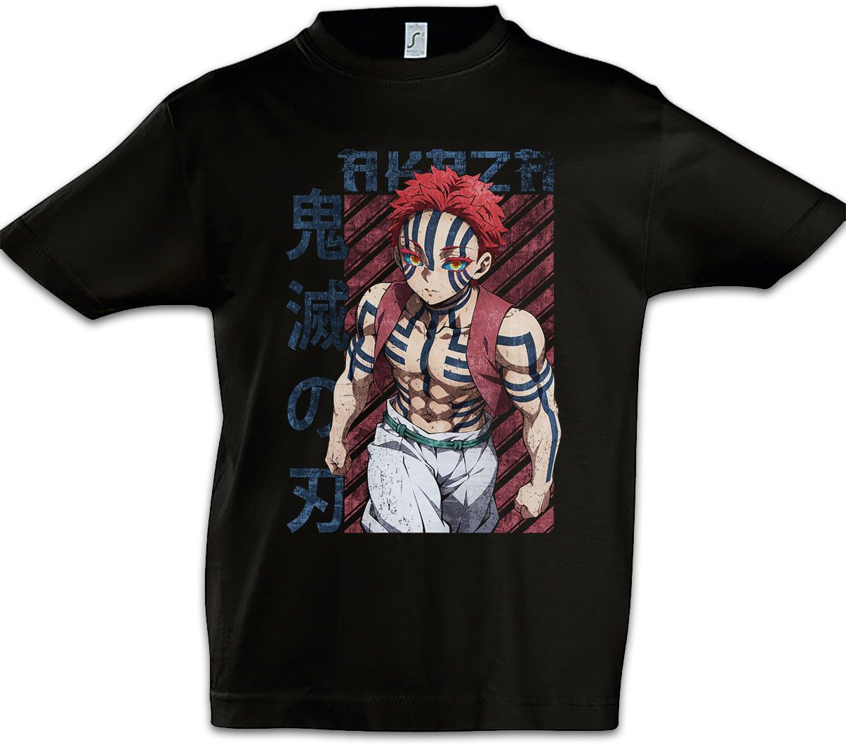 Print-Shirt Anime Akaza 2 Kinder T-Shirt Kamado Nezuko Slayer Zenitsu Inosuke