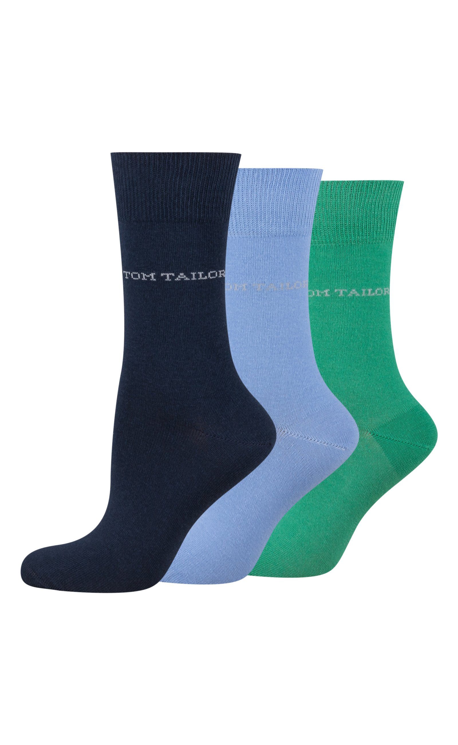 blue TOM TAILOR Socken – Baumwollsocken TAILOR Alltag 9609396042 TOM und Socken Freizeit für Damen