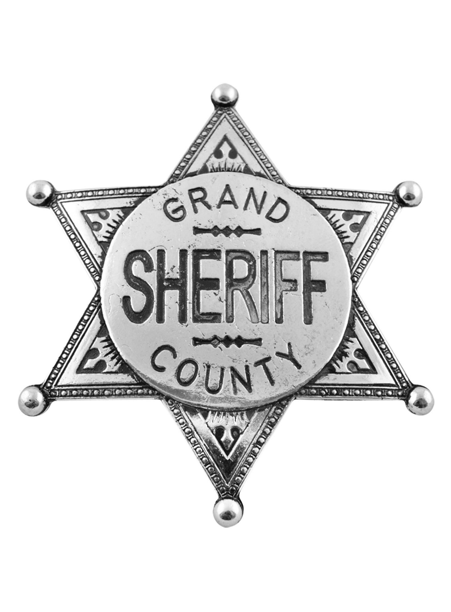 Metamorph Cowboy-Kostüm Grand County Sheriffstern, Originalgetreue Replik dieses klassischen Abzeichens