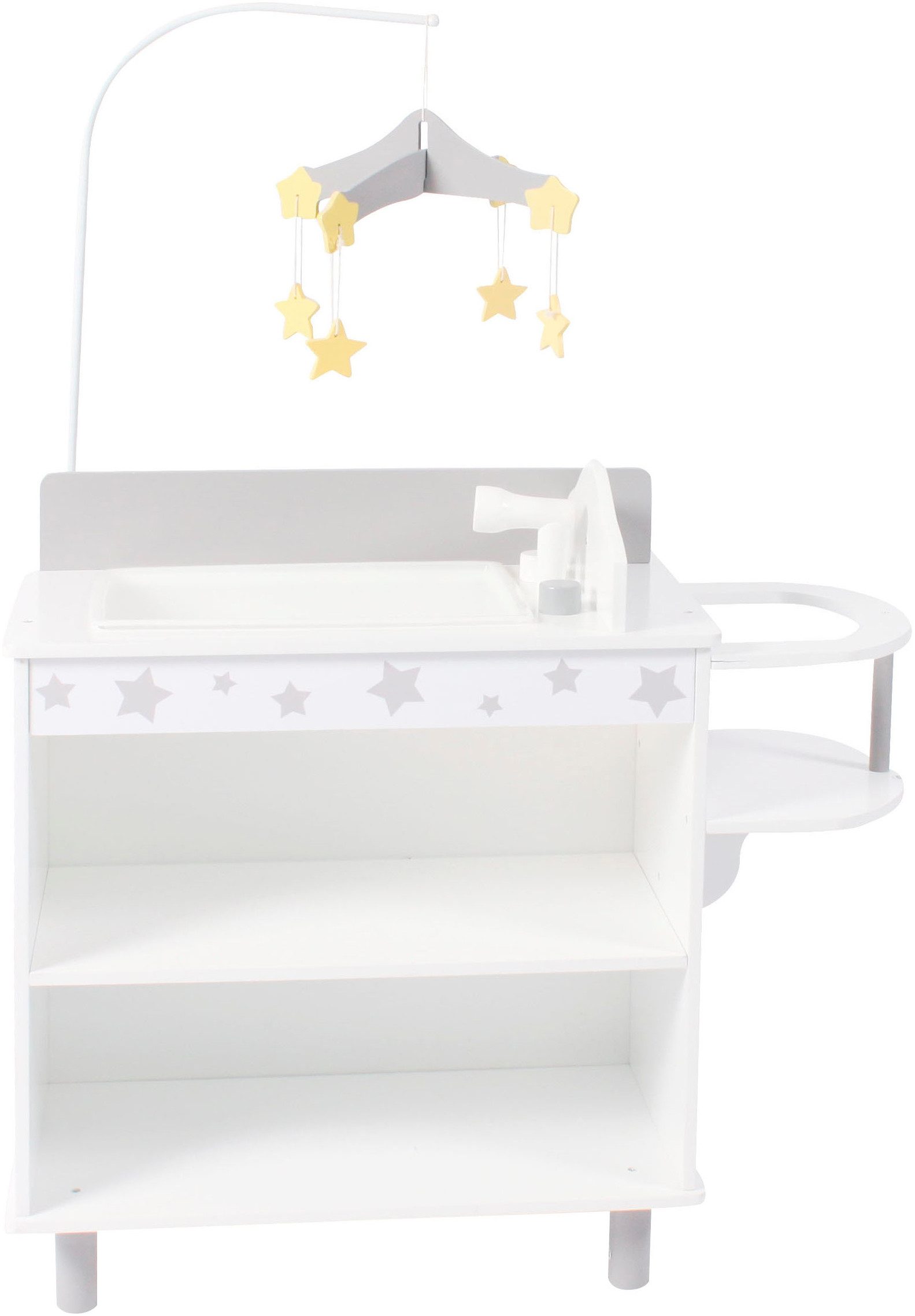 CHIC2000 Puppenwickeltisch Puppen-Wickelstation Stars grey, mit Mobile