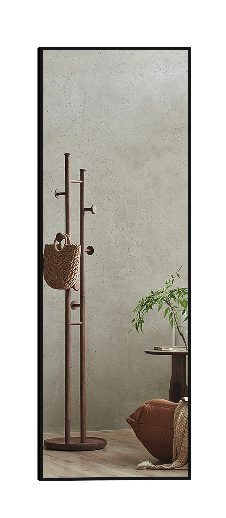 Boromal Дзеркало на повний зріст Wandspiegel Дзеркало Rechteckig 160x40cm in Schwarz mit Metallrahmen (schwarzer Дзеркало mit minimalistischem Design, 1-St., Wandspiegel, Дзеркало на повний зріст), 5mm Umweltfreundlicher bronzefreier Дзеркало