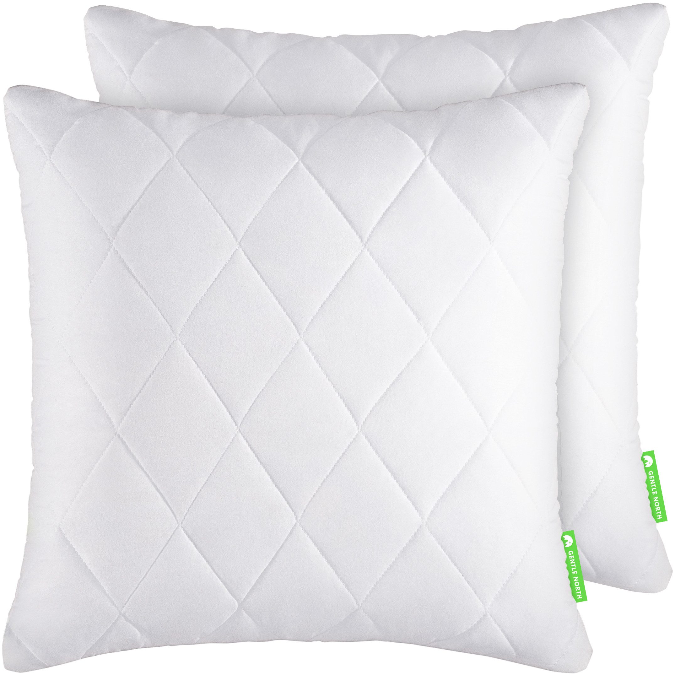 Gentle North Microfaserkissen 2er Set Kissen Komfort in vielen Größen, Füllung: 100% Polyester, Seitschläfer, Rückenschläfer, Seitenschläfer, Comfort, 2-tlg, Reißverschluss für Füllung-waschbar-Made in EU-allergikerfreundlich