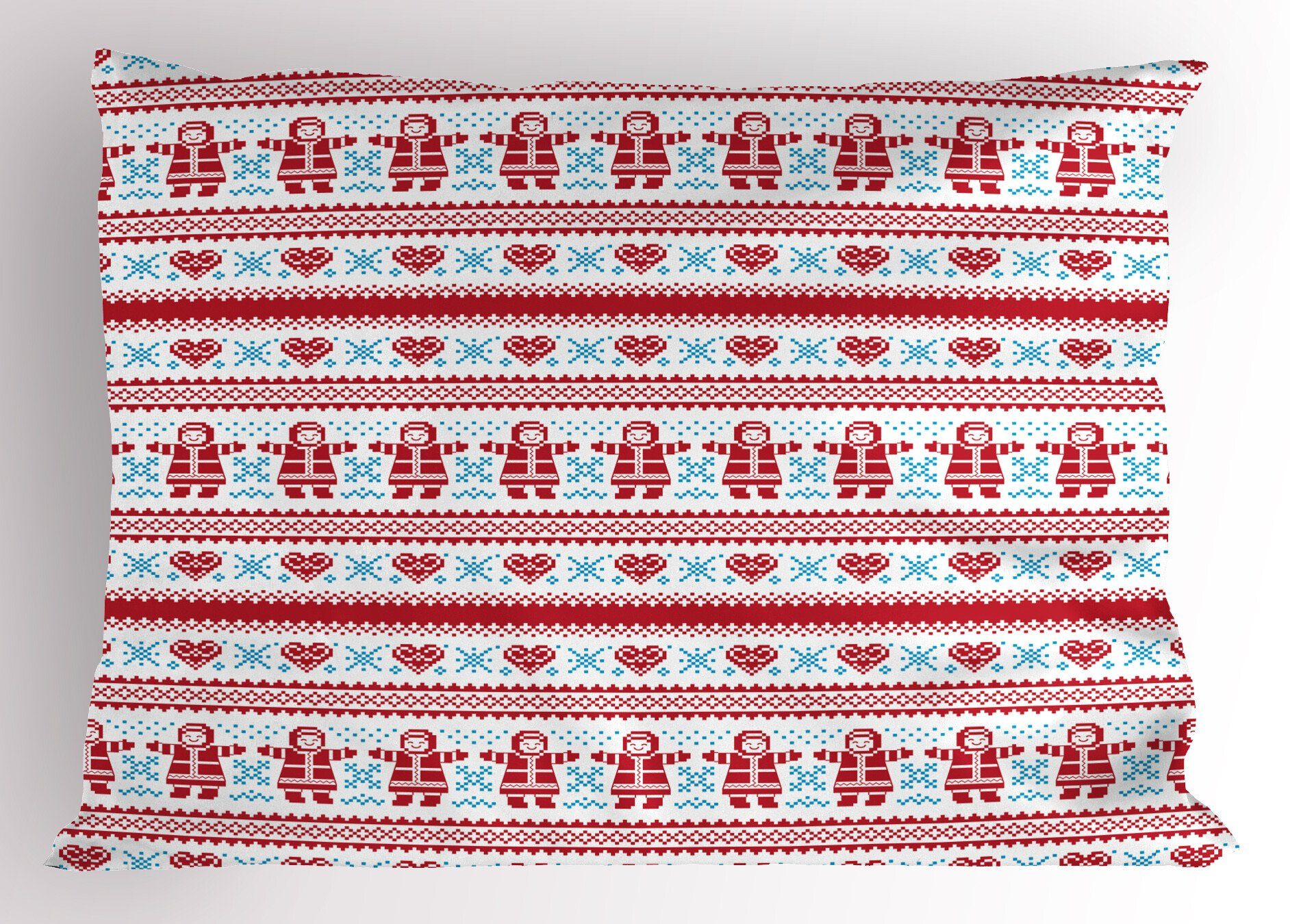 Size King Gedruckter Stück), Kissenbezüge Inspired Ornament Dekorativer Kissenbezug, (1 Weihnachten Abakuhaus Standard nordisch