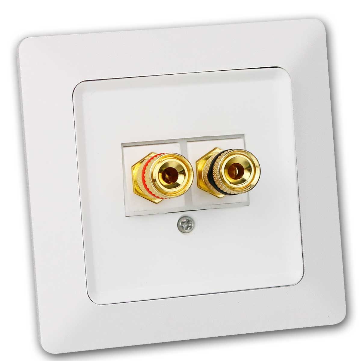 world-trading-net Unterputz-Steckdose MILOS Lautsprecher-Dose, weiß, Unterputz