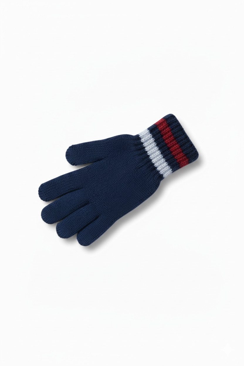 herémood Strickhandschuhe Kinder Strickhandschuhe Winter Acryl Warm Dunkelblau Jungen Mädchen (Kinderhandschuhe gestrickt – Mädchen Jungen Winter, 2-St., Weiche warme Acryl Handschuhe – Schule Freizeit Outdoor) Elastisch, pflegeleicht & bequem – unisex Kinder Strickhandschuhe