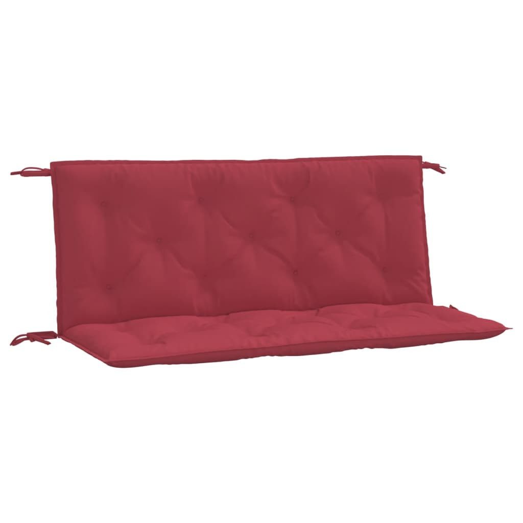 vidaXL Sitzauflage Gartenbank-Auflagen 2 Stk. Weinrot 120x50x7 cm Oxford-Gewebe, (2 St)