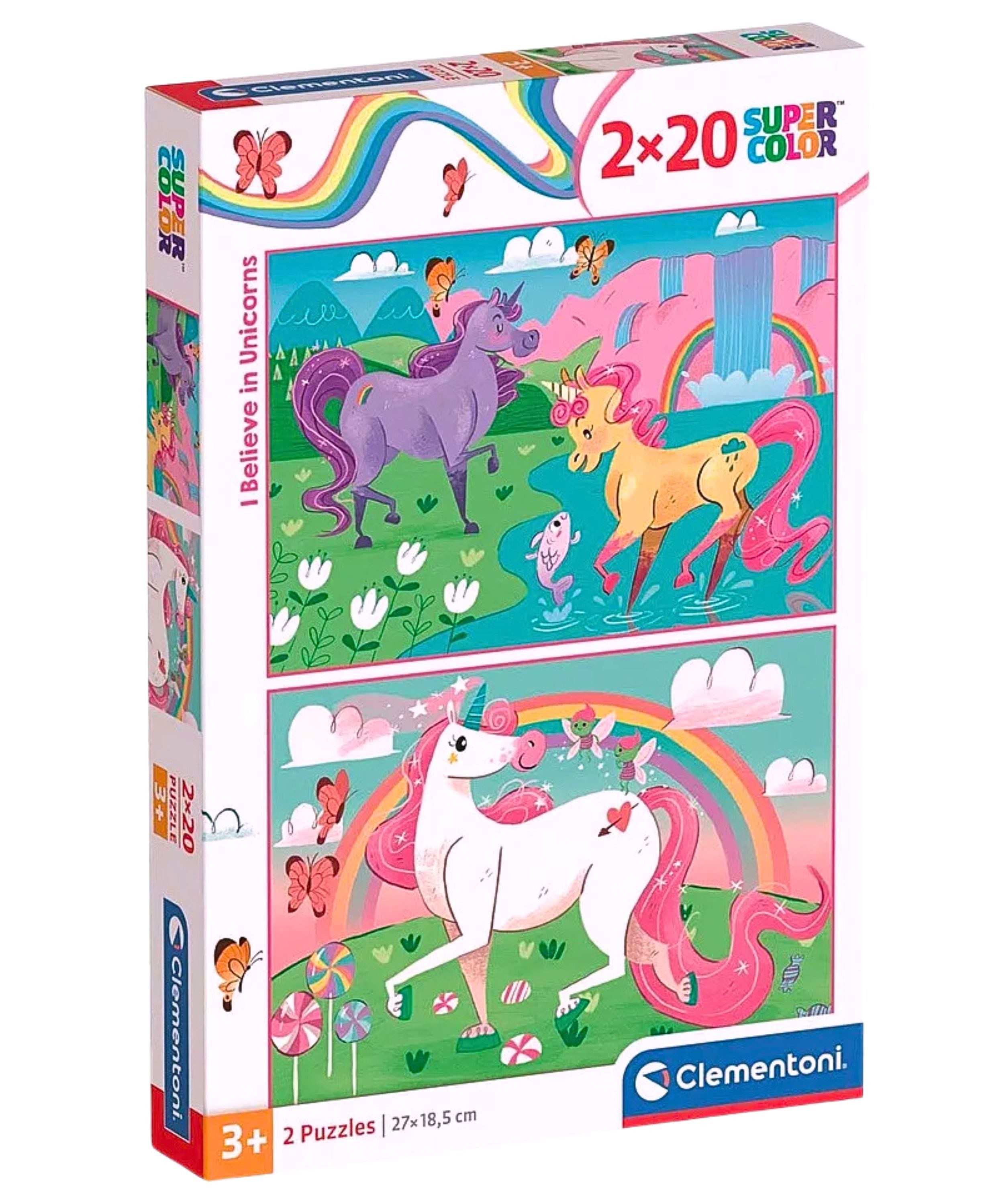 Clementoni® Puzzle Einhörn - I Believe in Unicorns, 20 Puzzleteile, 2x20 tl günstig online kaufen