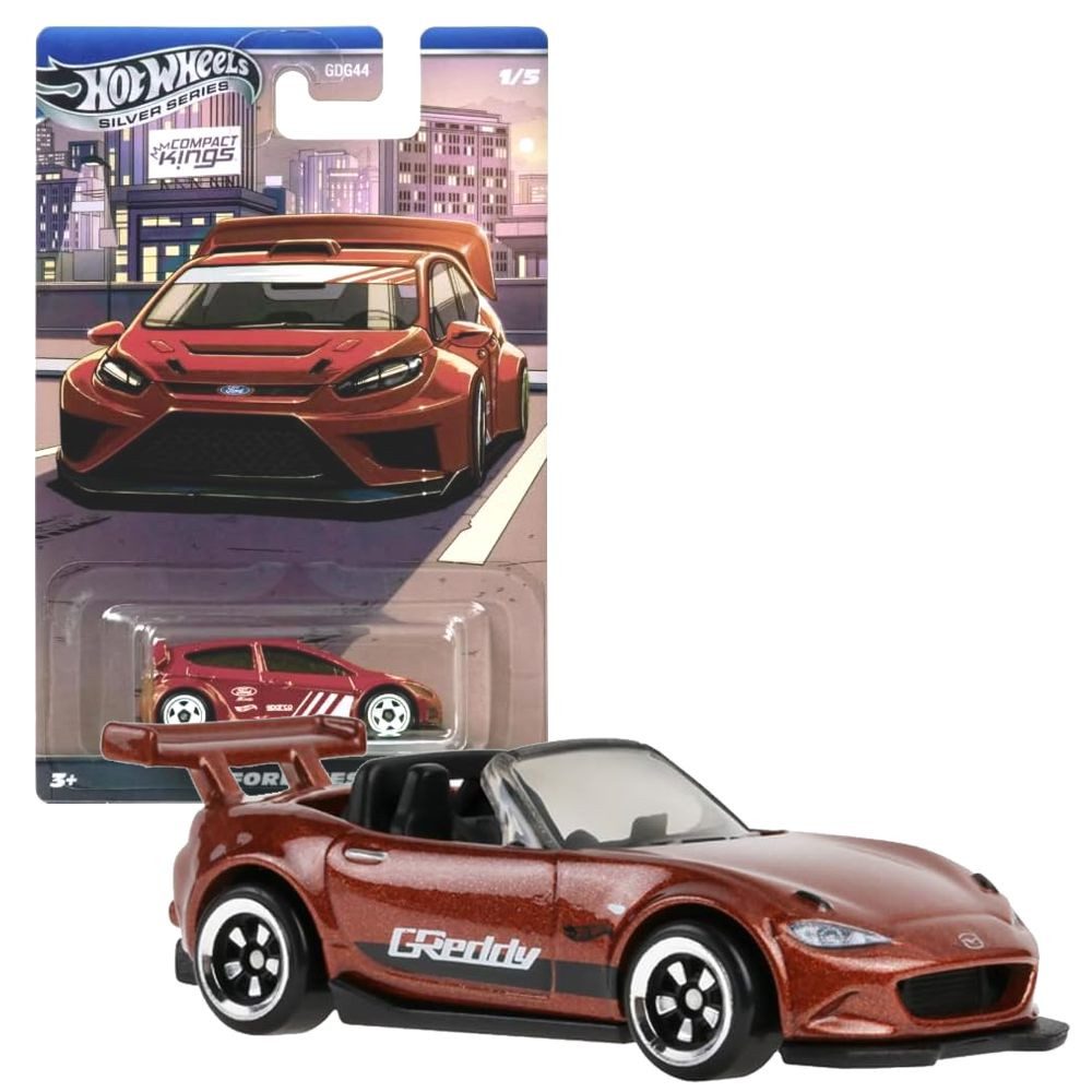 Hot Wheels Spielzeug-Rennwagen Mazda MX-5 Miata JKX56 Hot Wheels Silver Series Compact Kings