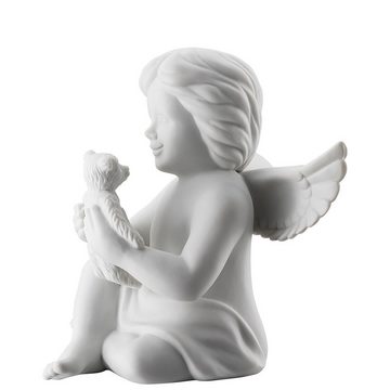 Rosenthal Engelfigur Engel gross Weiß matt Engel mit Teddybär