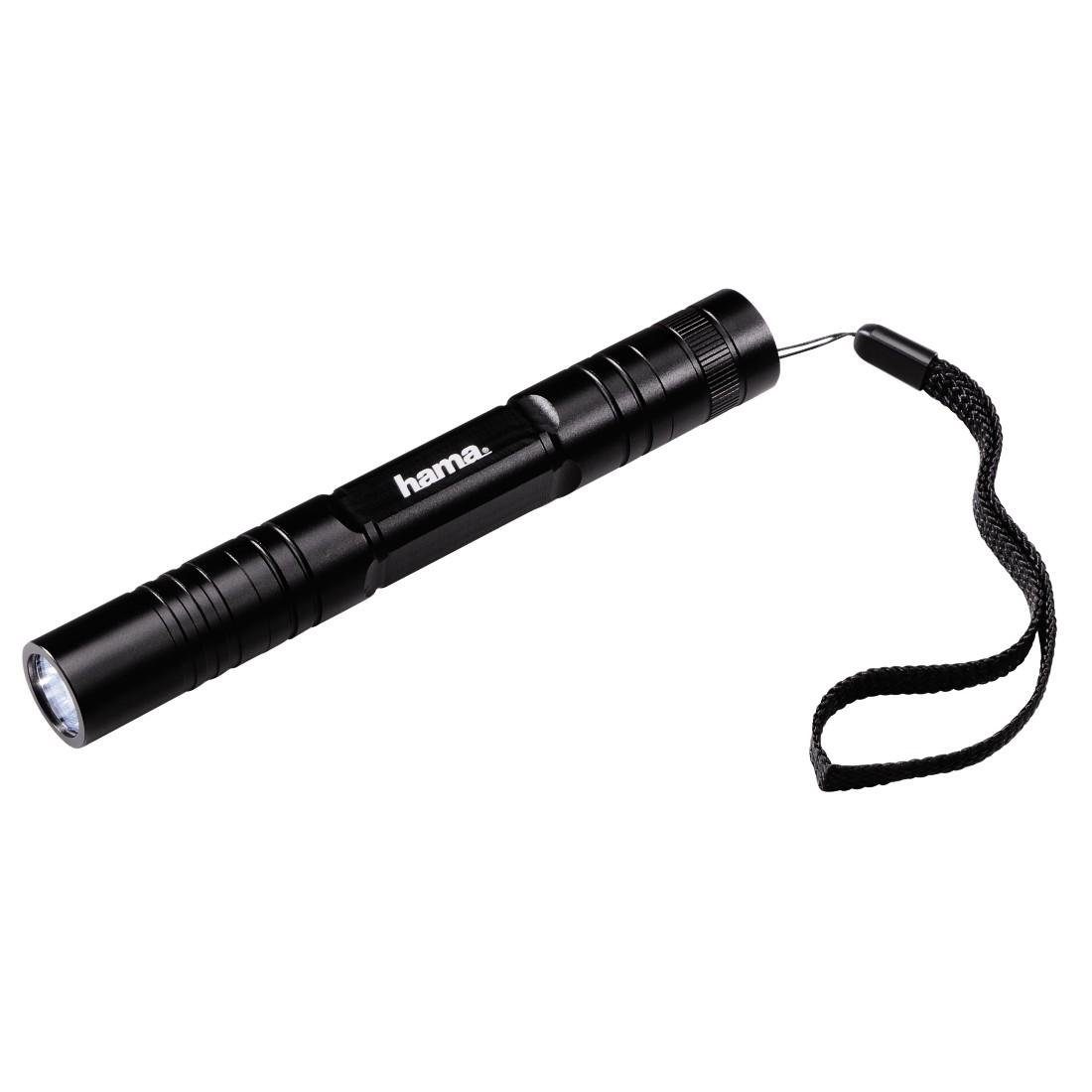 Hama LED Taschenlampe Batterietyp: Anzahl Batterien: 100 - Taschenlampe, 2 Lumen: - R-147", Schwarz - LED-Taschenlampe Mignon AA "Regular Max