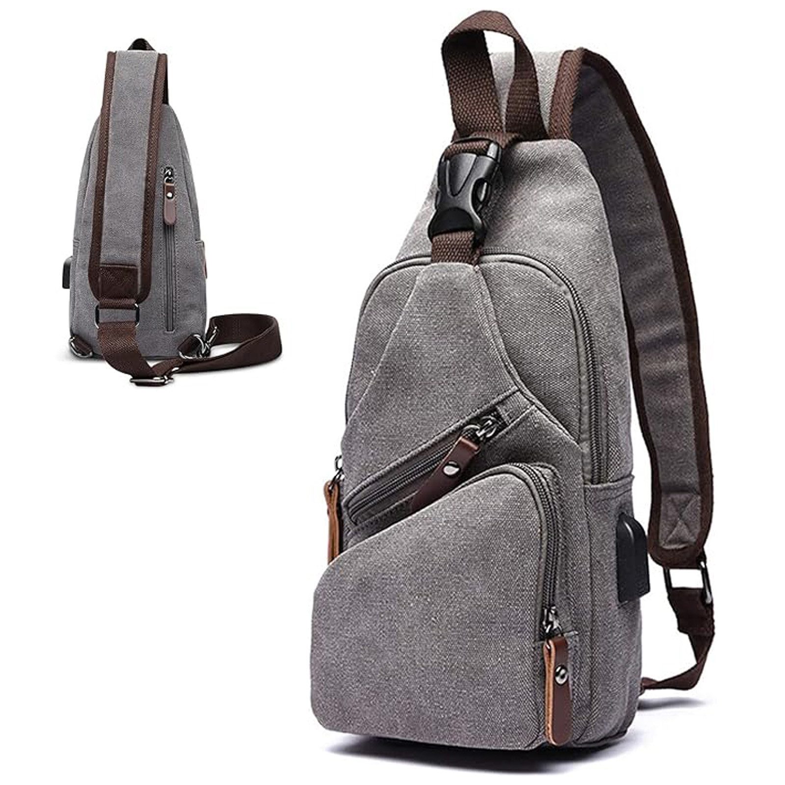 Schultertasche Brusttasche Sling Bag Handytasche Rucksack Umhängetasche