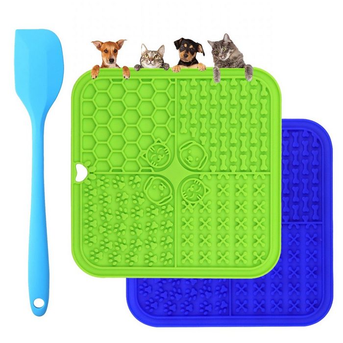 CALIYO Futternapf Dog Licking Mat with Suction Cups with 1 Silicone Spatula for Pets
