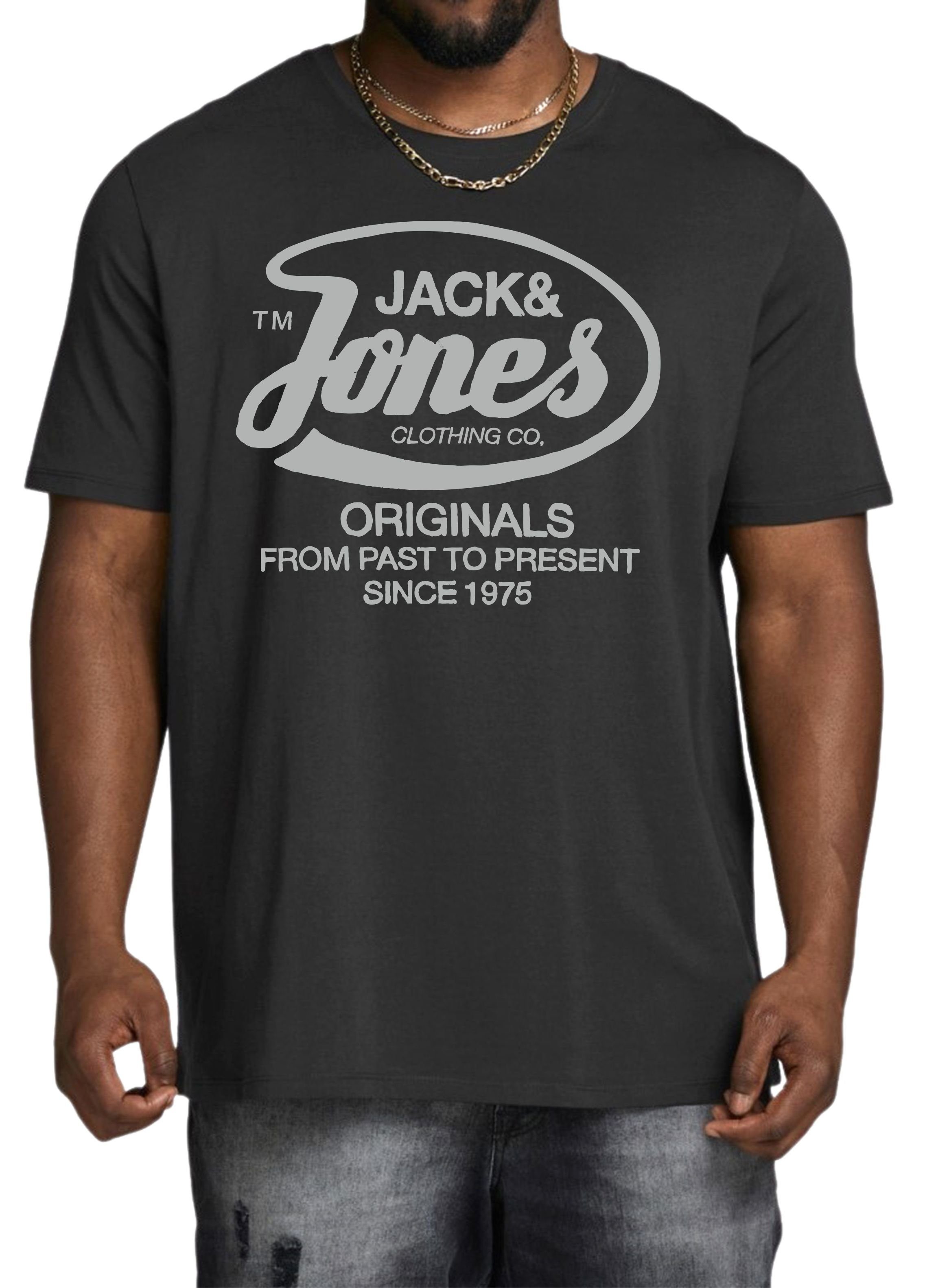 Jack & Jones Print-Shirt Übergrößen, Big Size, aus Baumwolle OPT7