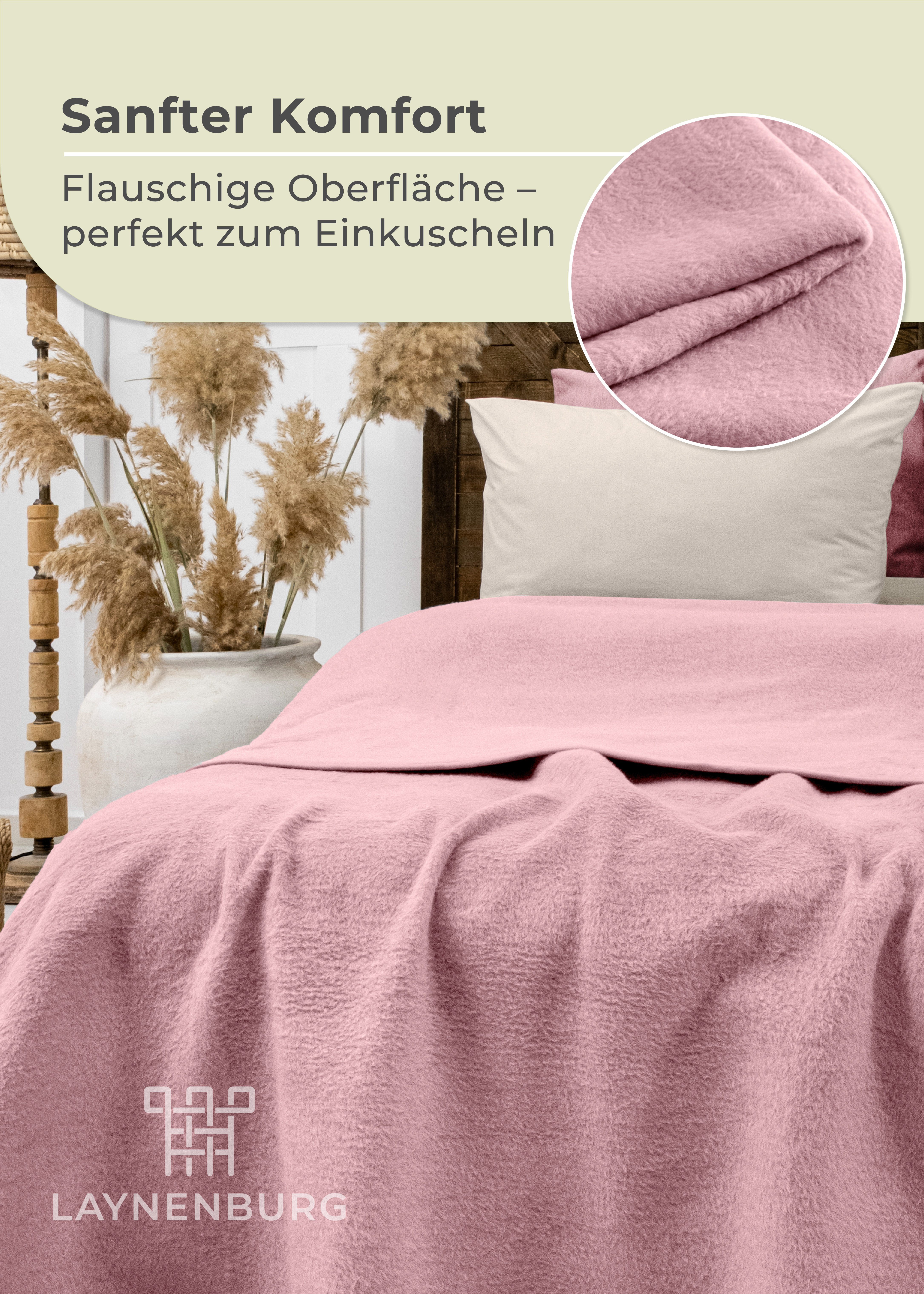 Wohndecke Wohndecke aus Baumwolle - Kuscheldecke, Baumwolldecke -, Laynenburg, Decke als Sofa-decke, Couchdecke, Wolldecke aus Baumwollmix – Bild 4 von 5