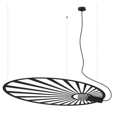 etc-shop Pendelleuchte, Pendelleuchte Hängelampe Deckenlampe Stahl Schwarz D 110 cm