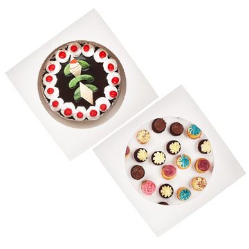Kurtzy Vorratsdose Weiße Cupcake-Box - 5er Pack für 20 Mini-Kuchen, Silikon, (1-tlg), White Cupcake Box - 5 Pack for 20 Mini Cakes or a Large Cake