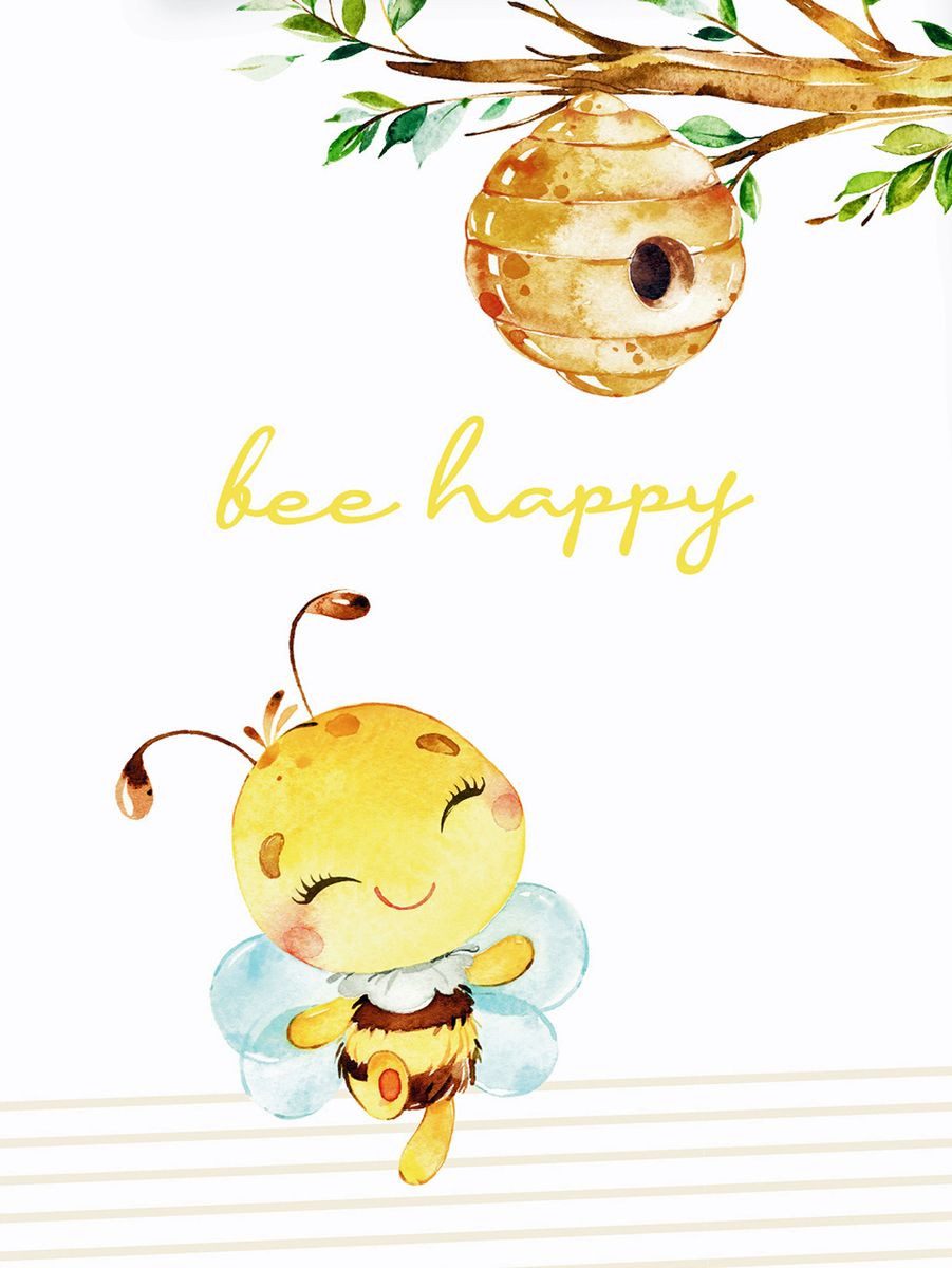 Herding Babybettwäsche 100x135cm Biene bee happy Gelb, Renforcé, 2 teilig, günstig online kaufen