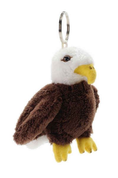 Uni-Toys Kuscheltier Weißkopfseeadler m.Schlüsselanhänger, 11 cm - Plüsch-Adler, Plüschtier, zu 100 % recyceltes Füllmaterial