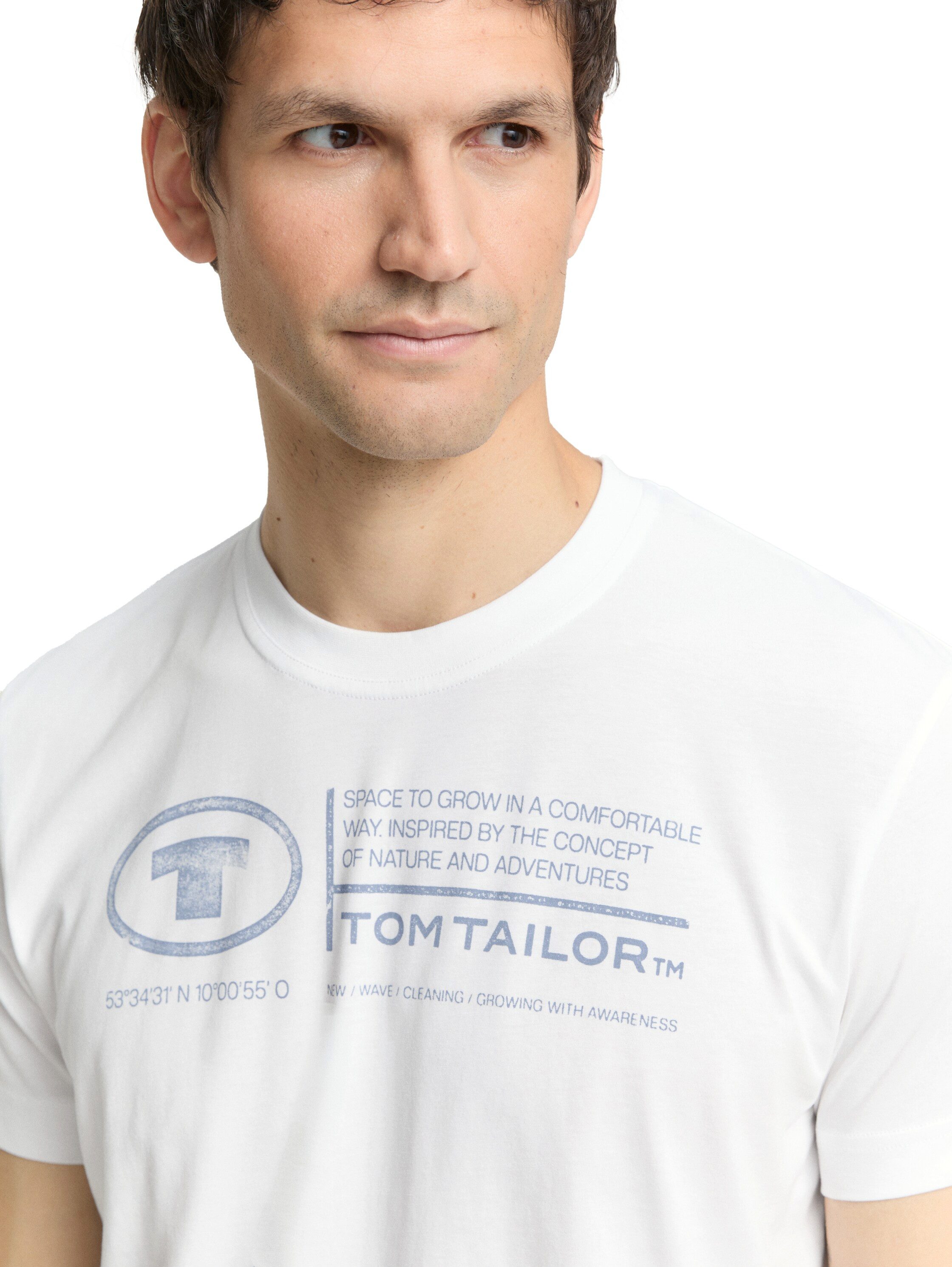 TOM TAILOR Print-Shirt Tom Tailor Herren T-Shirt Frontprint