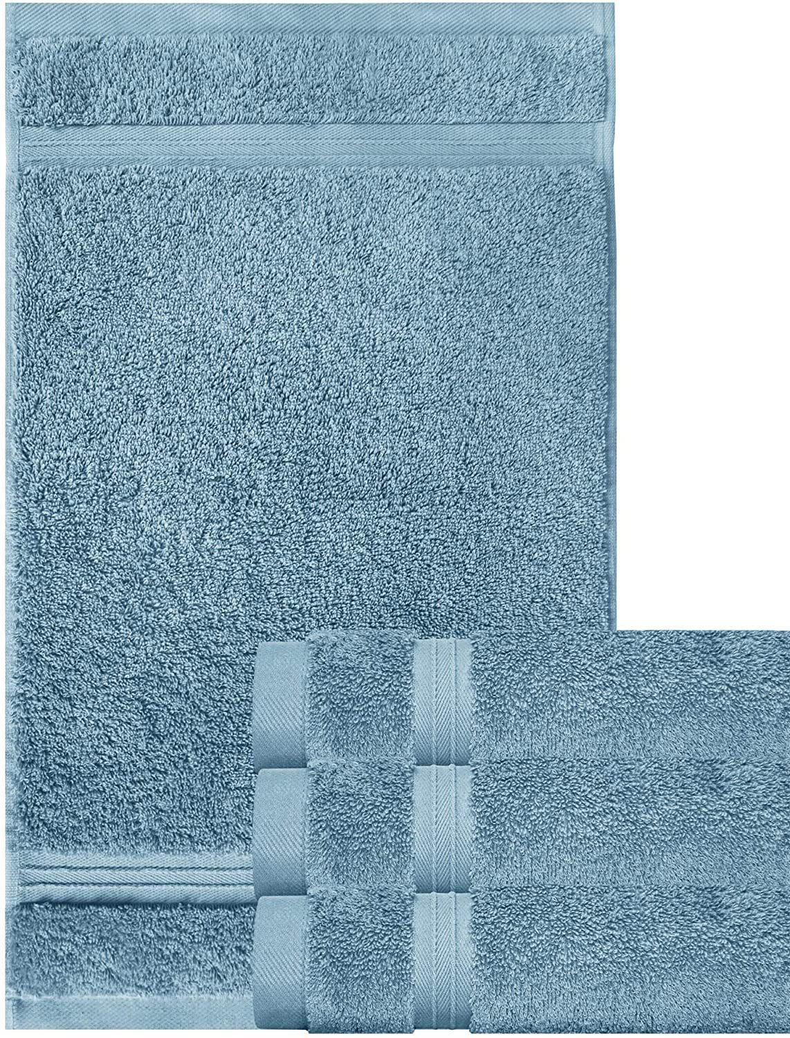Lashuma Gästehandtücher Linz, Frottee (4-St), Blau cm 30x50 Blaue Handtücher klein Tauben