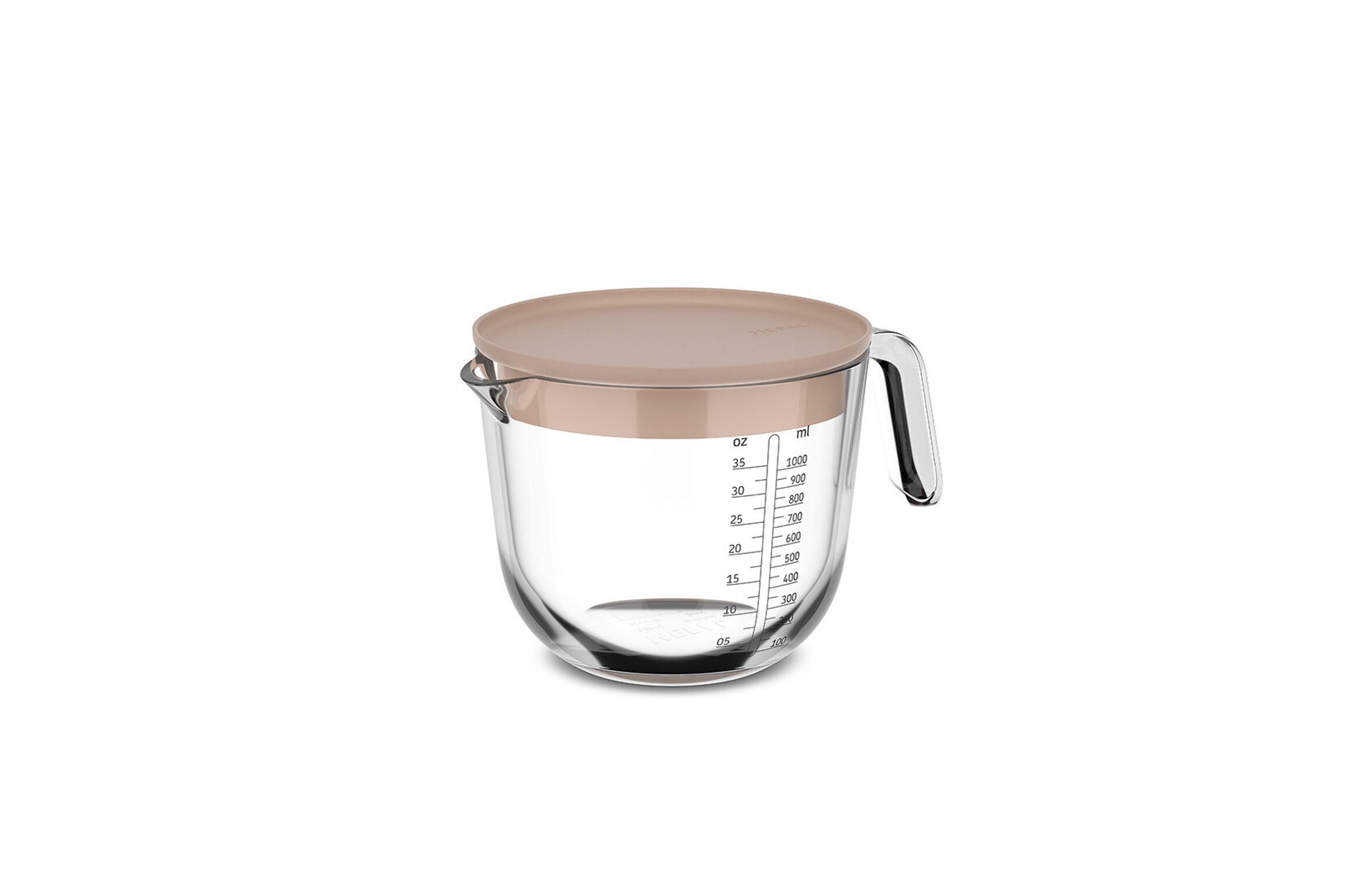 Mepal Ersatzscherkopf Mepal Messbecher Chef It Glas 1000 ml mit Deckel Chalk