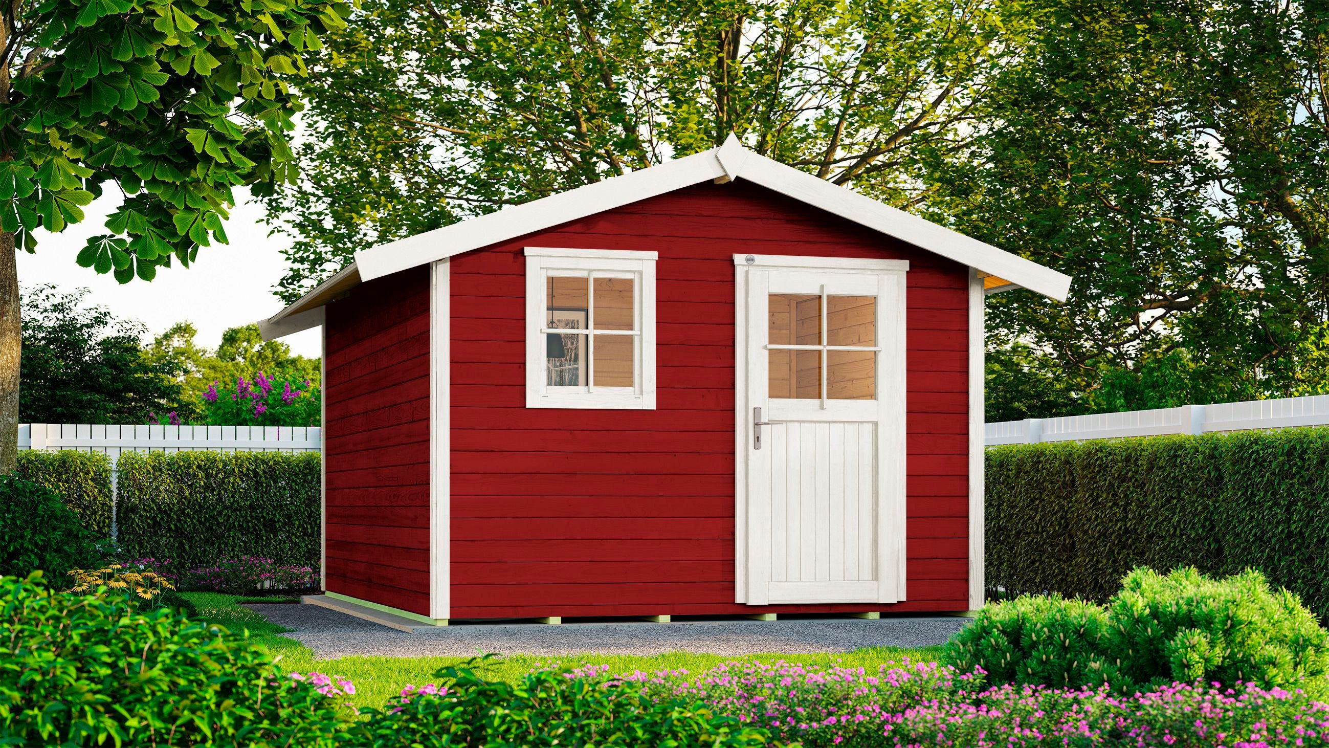 Thumbnail - weka Gartenhaus 123 Gr.5, schwedenrot, BxT: 380x324 cm