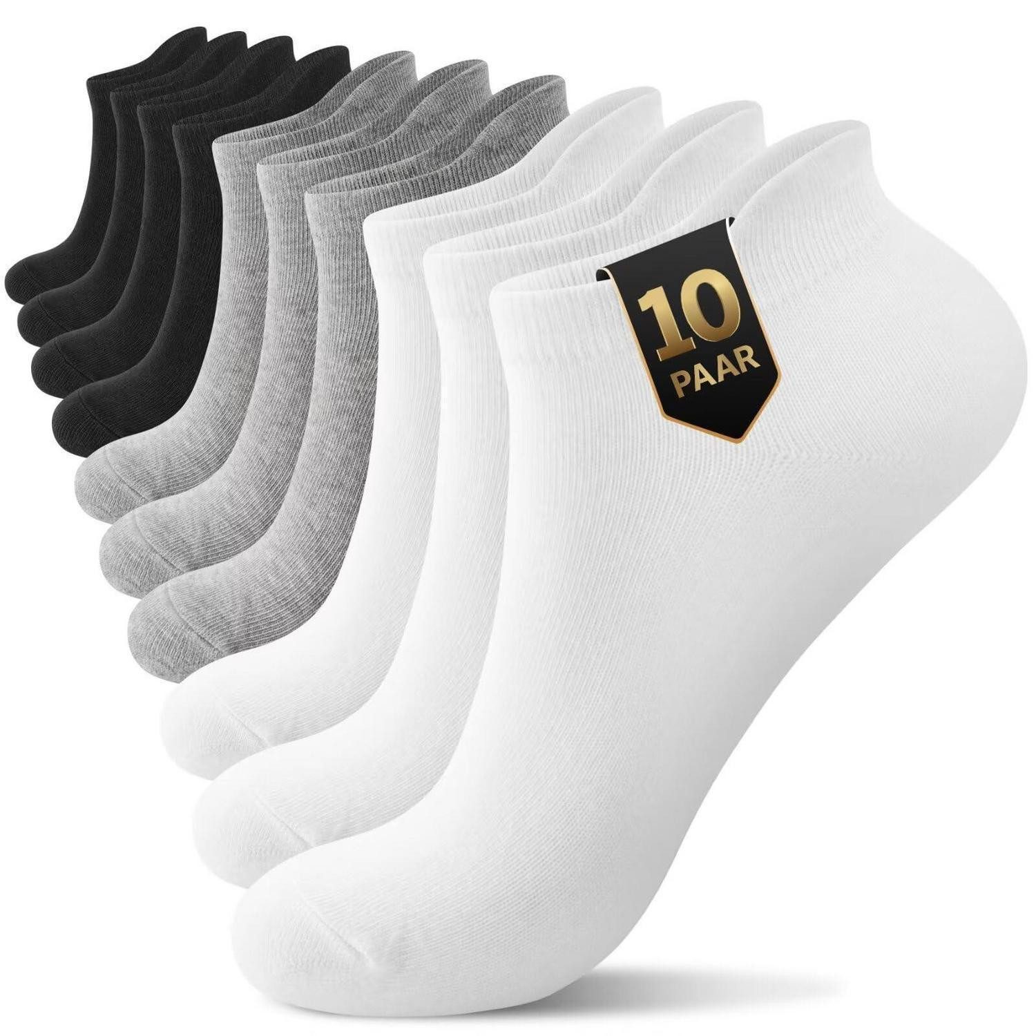 LuxusKollektion Sneakersocken Sneakersocken 10 Paar Baumwolle Unisex