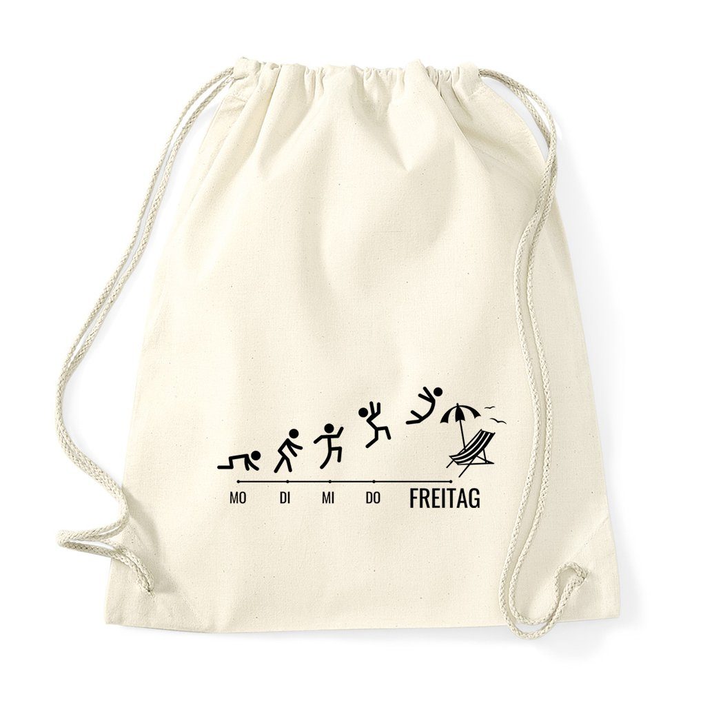 Youth Designz Turnbeutel Freitag Wochenende Baumwoll Tasche, mit trendigem Motiv