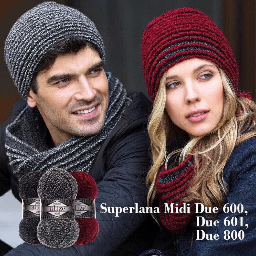Alize 5 x ALIZE Superlana Midi Häkelwolle, 170 m, Yarn,Strickgarn,Handstrickgarn – Bild 5 von 5