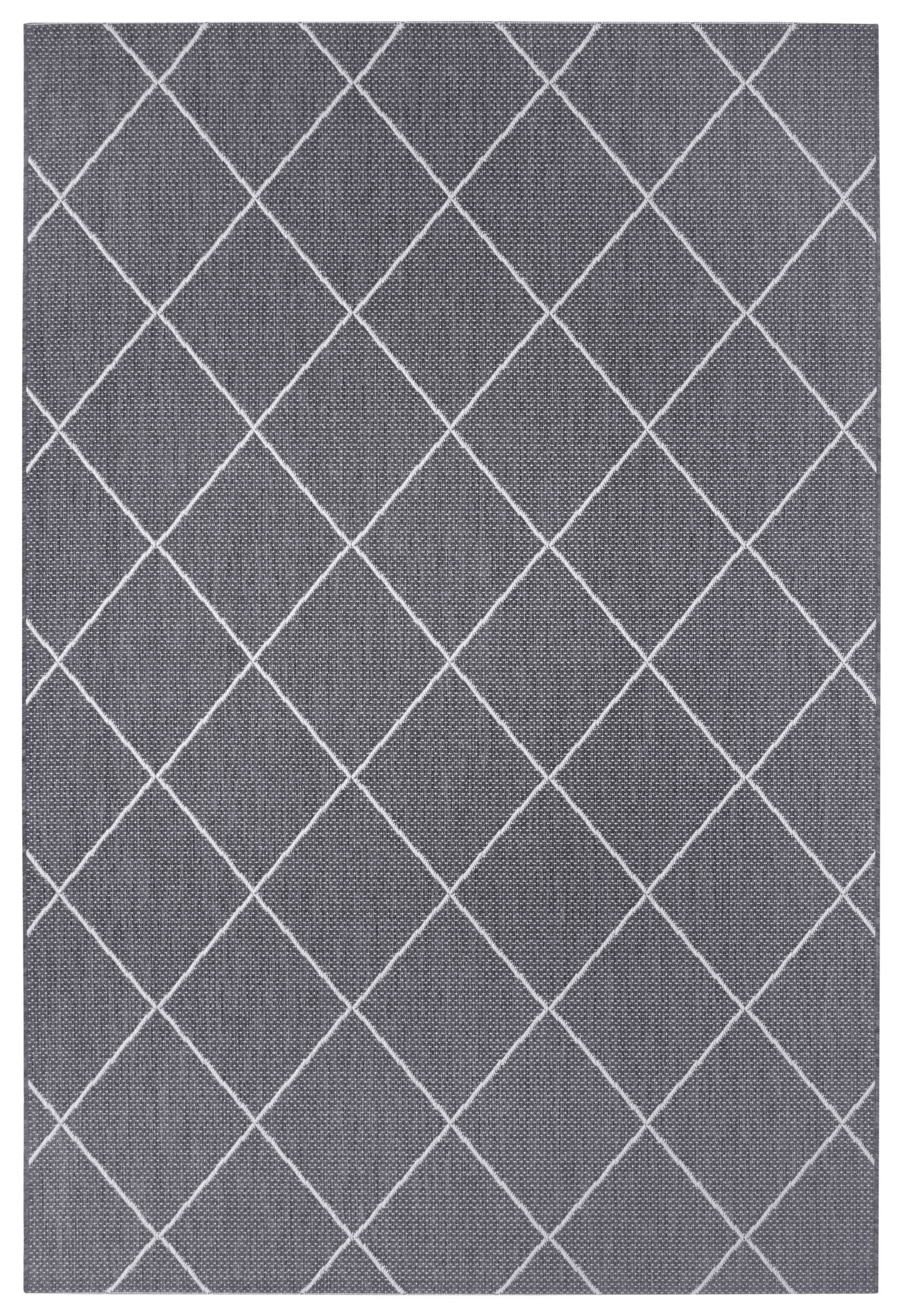 x Flachgewebe-Teppich, grey mm, 170 GMD 3 rechteckig, Höhe: silver cm MAASMECHELEN, Living, 120 Outdoorteppich