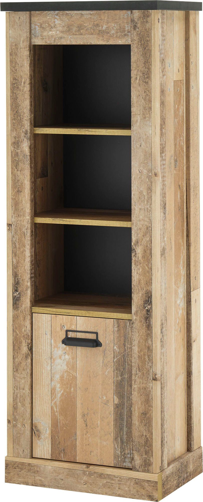 Home affaire Midischrank SHERWOOD in modernem Holz Dekor, mit Apothekergriffen aus Metall, Höhe 146 cm