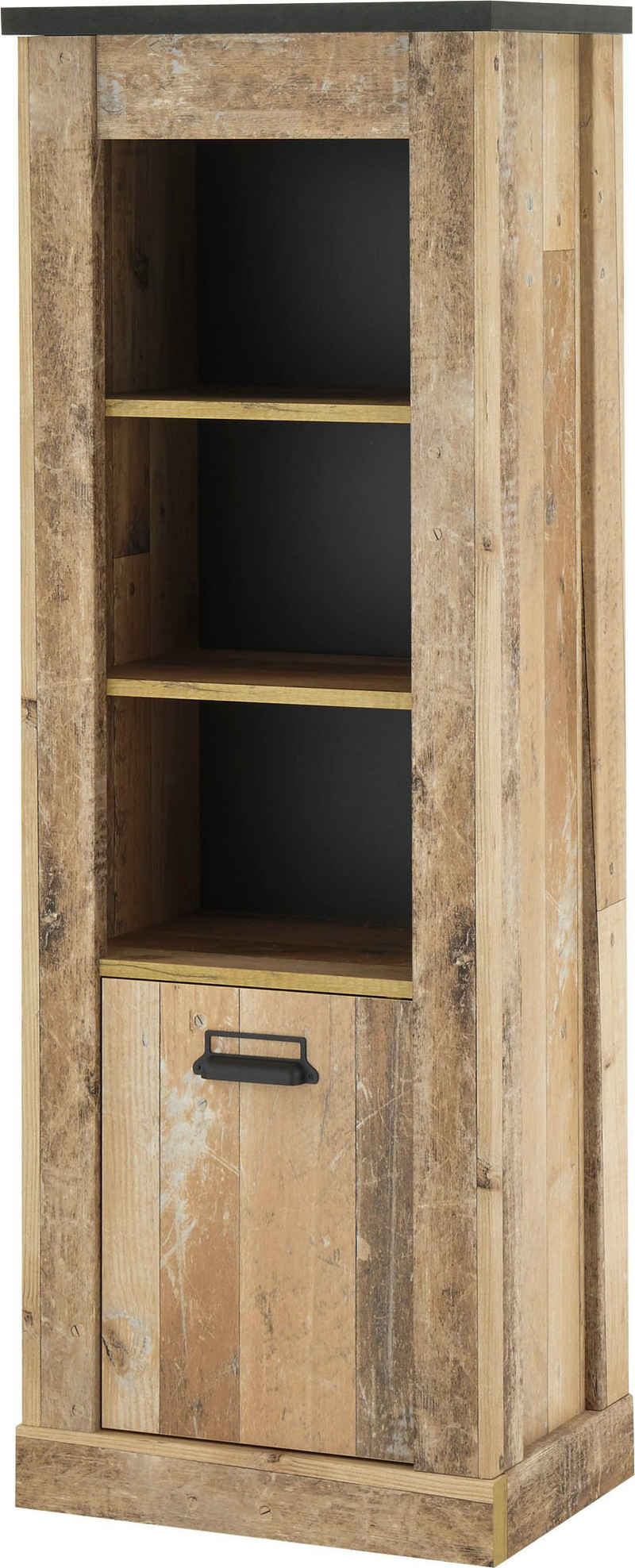 Premium collection by Home affaire Midischrank »SHERWOOD« in modernem Holz Dekor, mit Apothekergriffen aus Metall, Höhe 146 cm