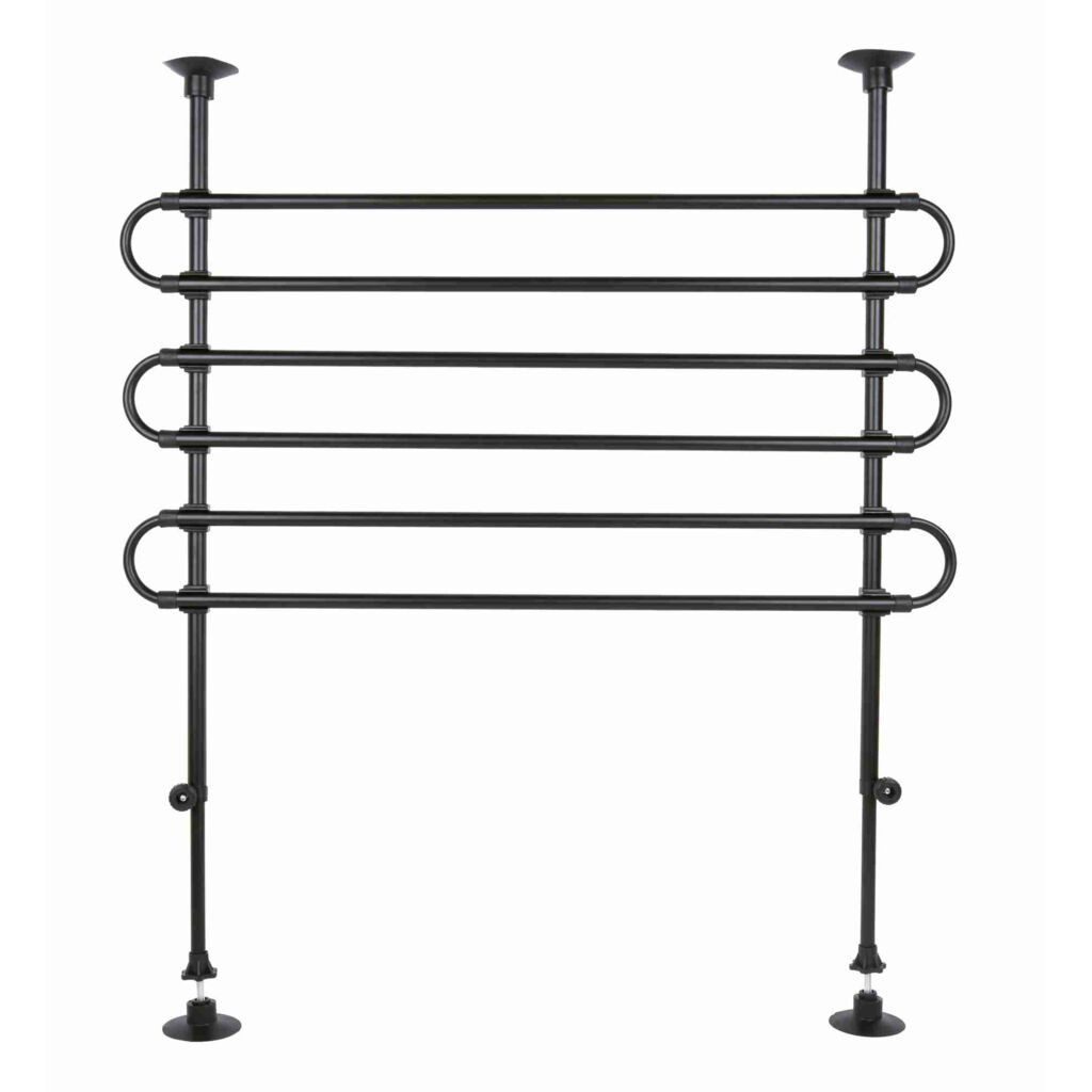 TRIXIE Hundegitter stufenlos verstellbares Autogitter aus Metall, 3 Querelemente - schwar