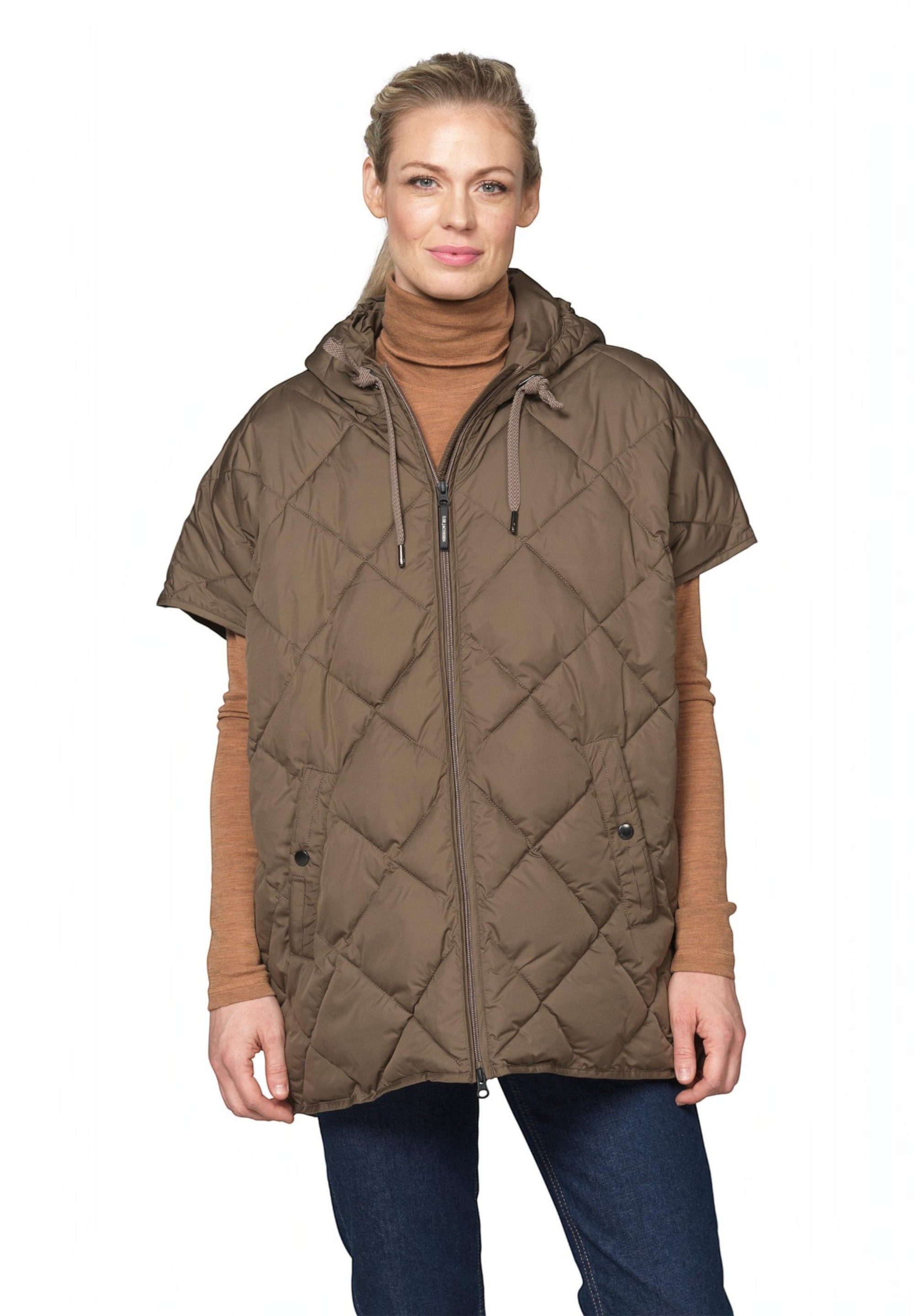 Ilse Jacobsen Cape PEPPY12 Rautensteppung, vegane Füllung, Oversize