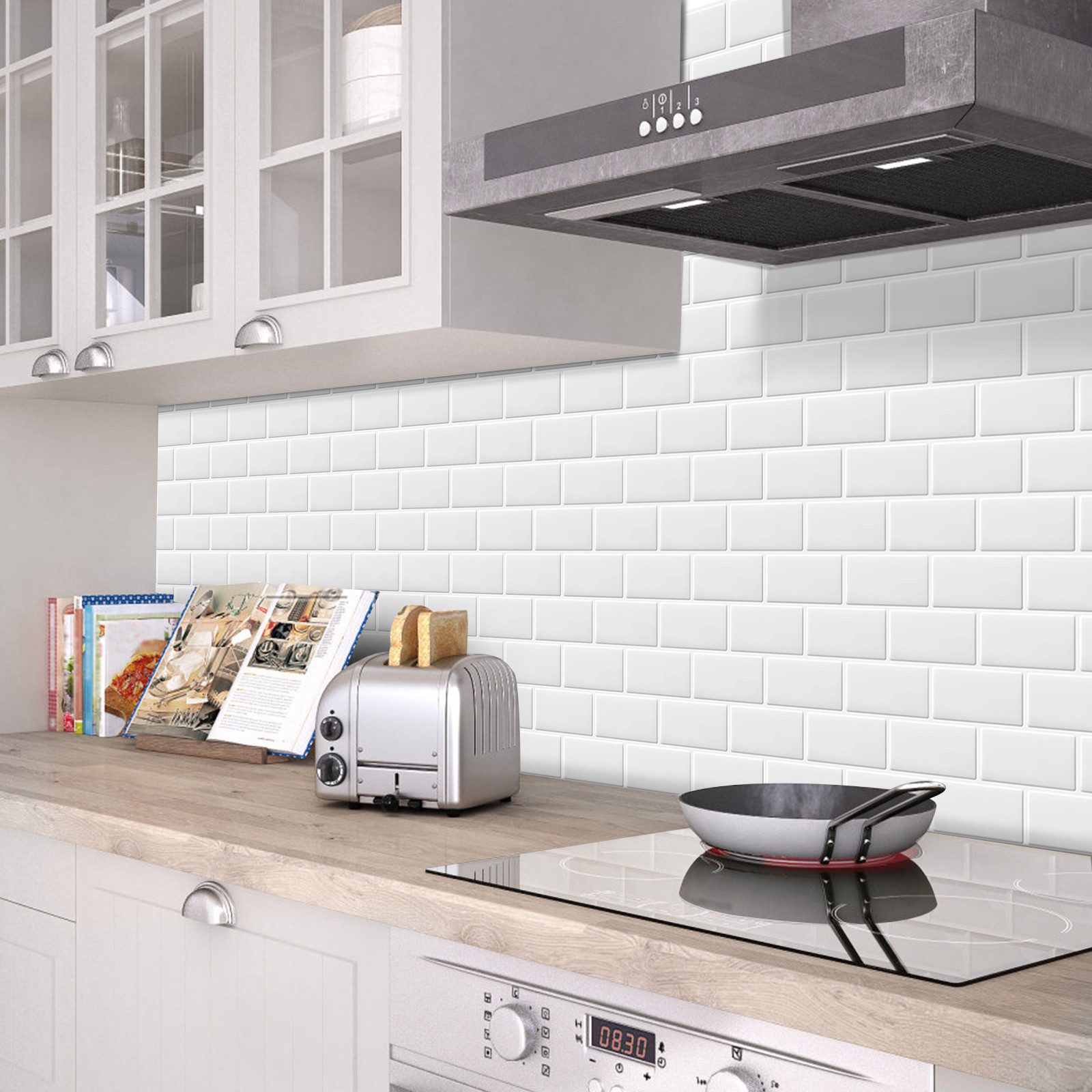 Coonoor Küchenrückwand selbstklebend Spritzschutz Küche Wandpaneele 30 x 30 günstig online kaufen