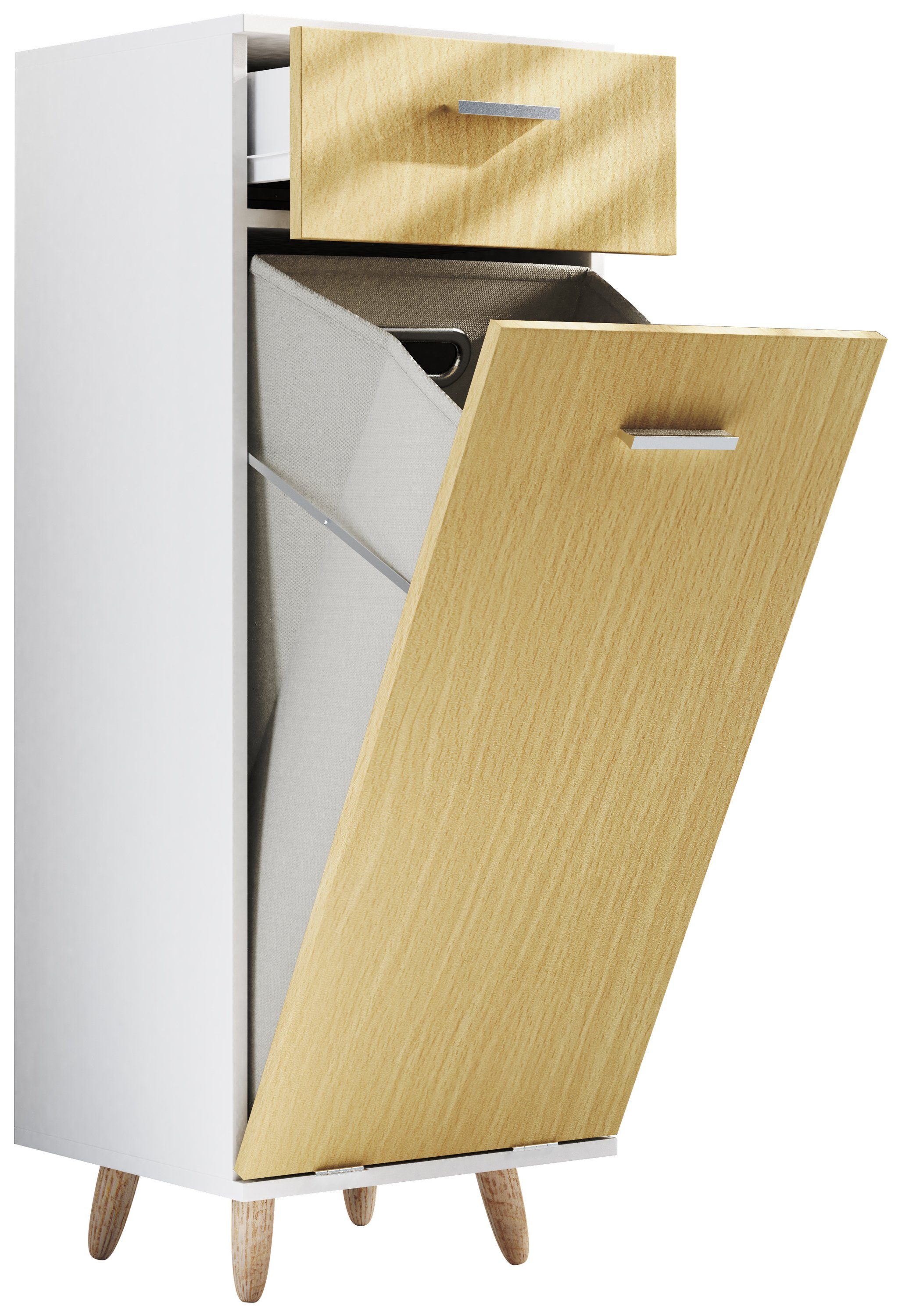 VCM Hochschrank Wäscheschrank Wäschetruhe Wäschebox Landos S