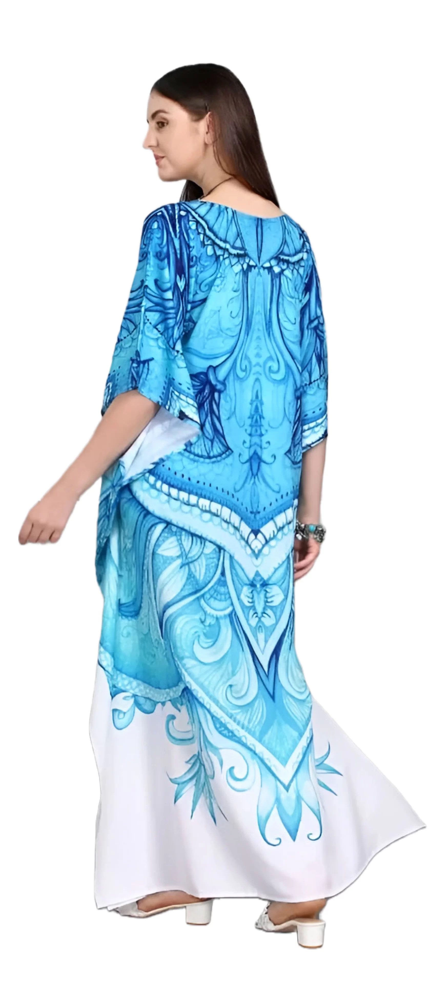 PfauGermany Kaftan CHARMING REEF Digital Printed With Stone Work