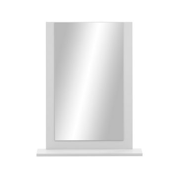 Lomadox Badspiegel JASLO-80, Badezimmer Spiegel in kreideweiß mit Ablage, B/H/T: 60/78/13,5 cm