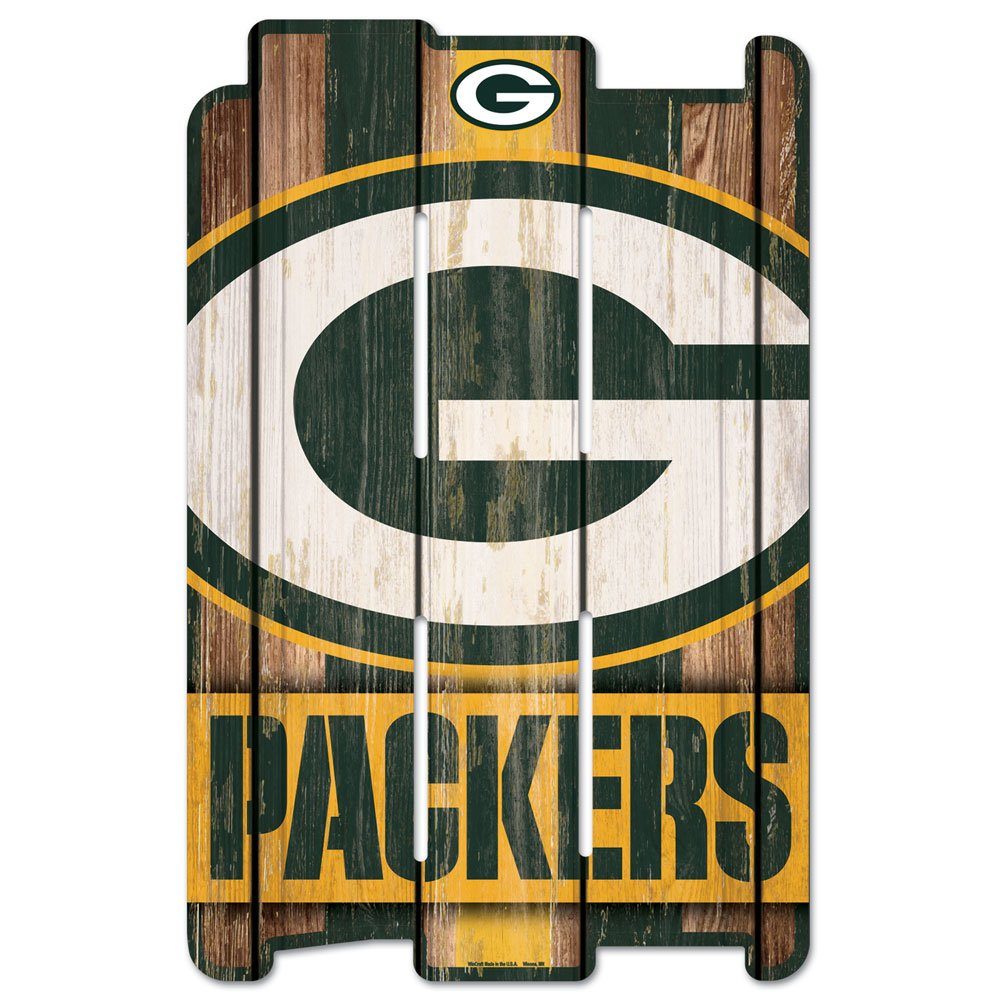 WinCraft Wanddekoobjekt PLANK Holzschild Sign NFL Green Bay Packers