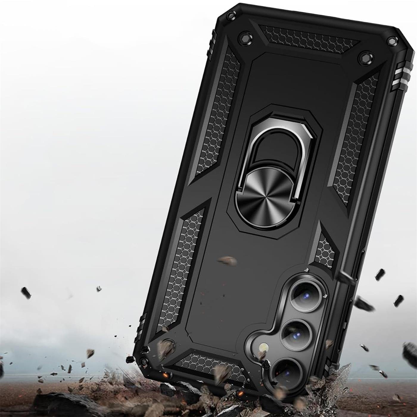 CoolGadget Handyhülle Armor Shield Case für Samsung Galaxy A55 5G 6,6 Zoll, Outdoor Cover mit Magnet Ringhalterung Handy Hülle für Samsung A55 5G – Bild 5 von 5