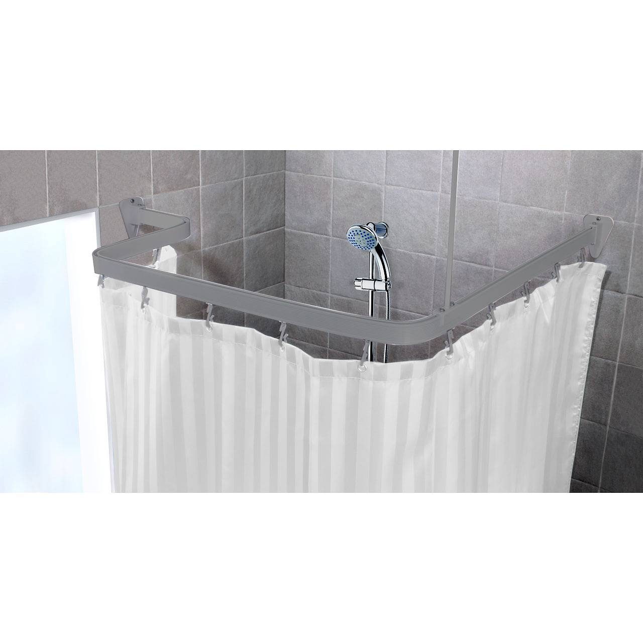 Duschvorhangstange Duschvorhangstange Flexibel 3 x 1 Meter biegsam bis 3  Meter kann von Hand gebogen 3 Farben, Euroshowers GmbH