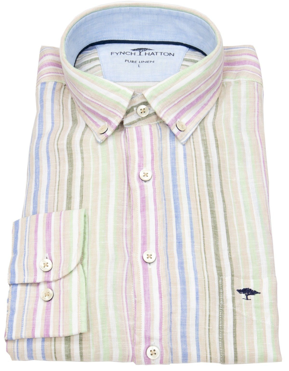 FYNCH-HATTON Langarmhemd Button-Down-Kragen