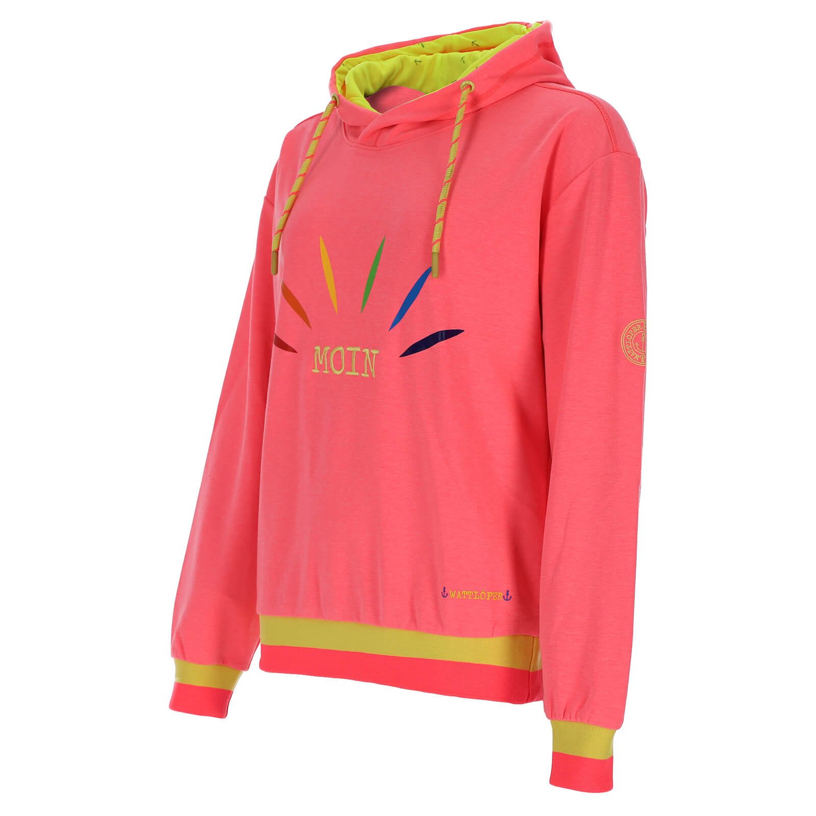 Wattlöper Kapuzenpullover Damen Sweathoody mit bunten günstig online kaufen