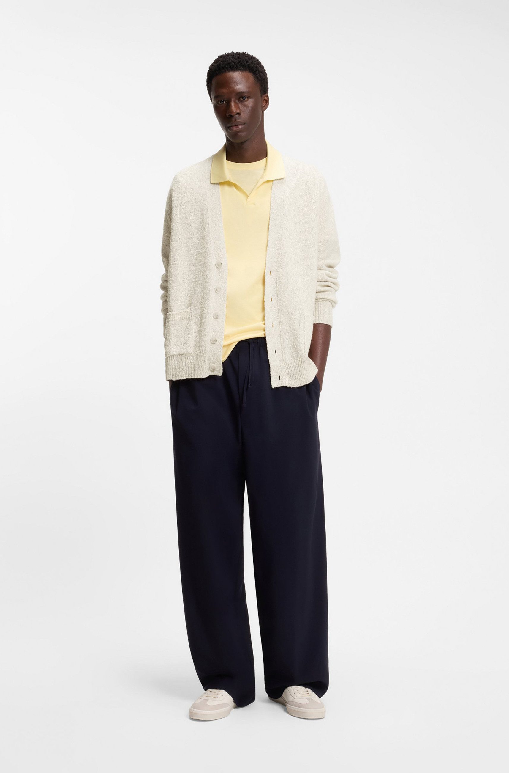 BOSS Strickjacke Nivo aus der BECKHAM x BOSS Capsule (1-tlg)