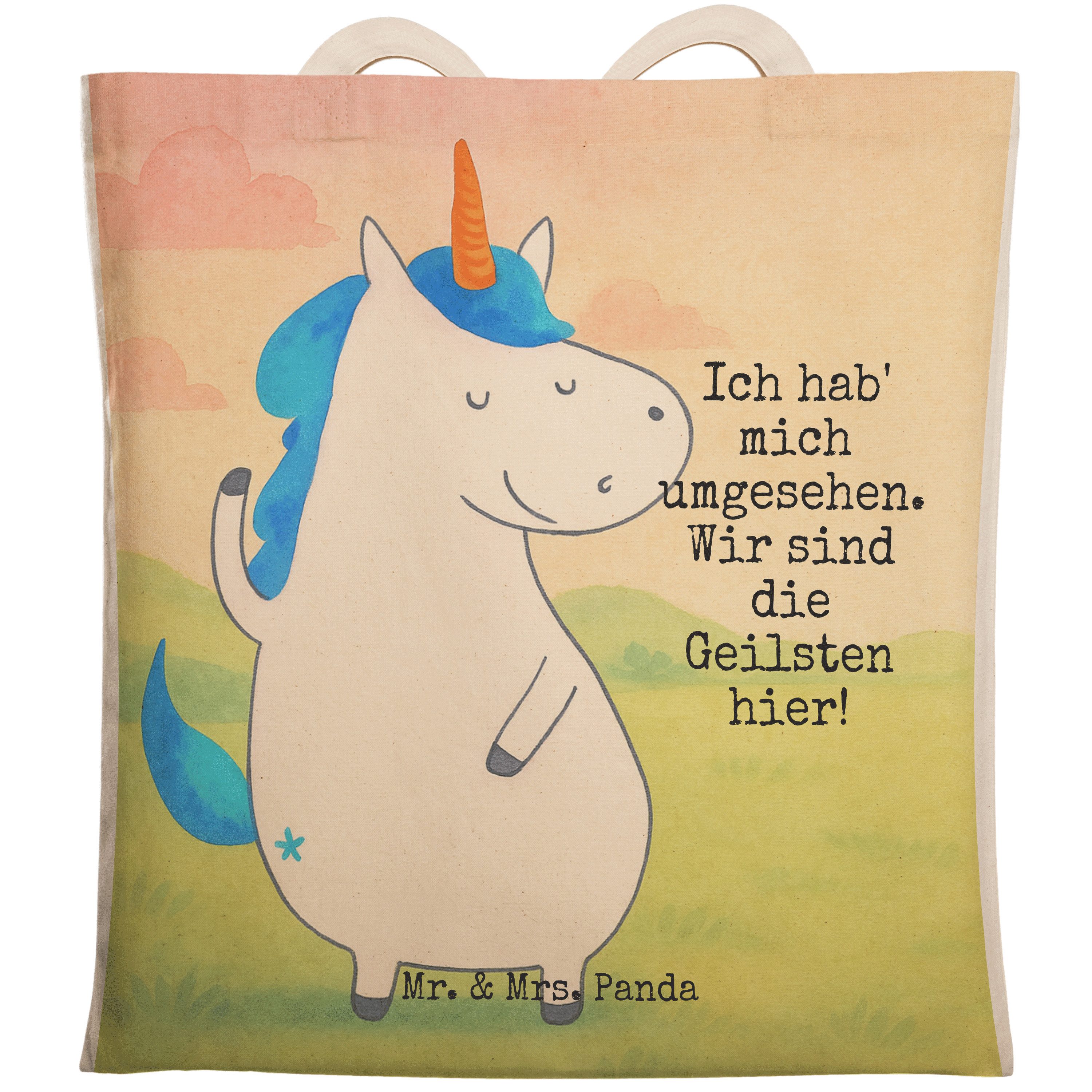 Tragetasche Einhorn Mann Design, Tote Bag, Weiß, Bag, Unicorn, Einkaufstasche, Hü