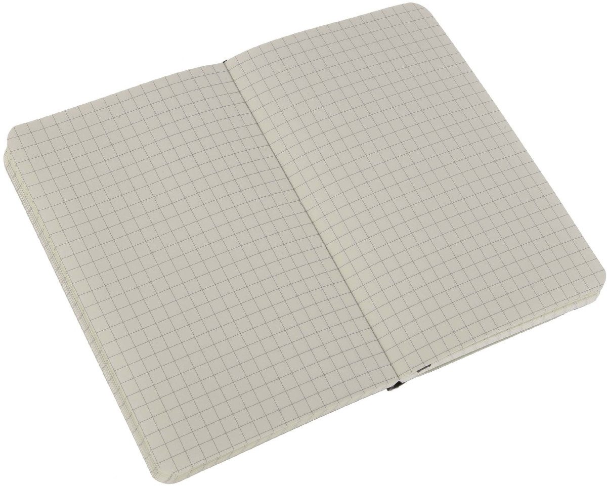 Notizbuch Notizbuch P A6 9x14cm kariert Softcover schwarz.