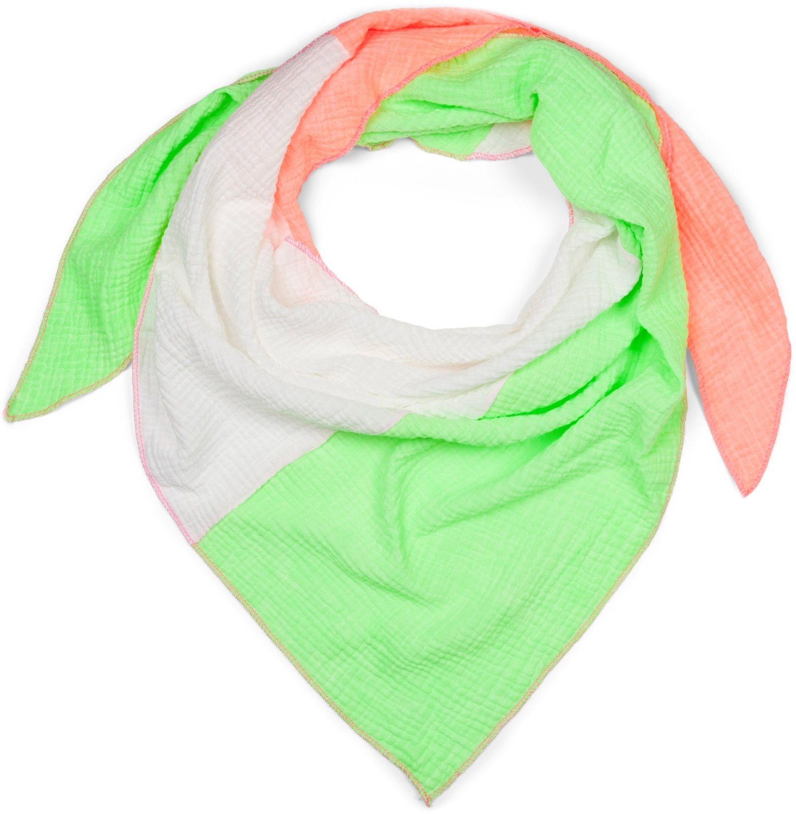 styleBREAKER Dreieckstuch 3-Farbiges Musselin Dreieckstuch, (1-St)