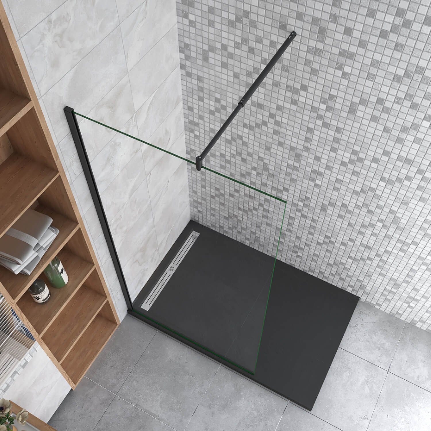 duschspa Duschwand Duschwand Walk in Dusche Duschtrennwand Glaswand 8mm Nan günstig online kaufen