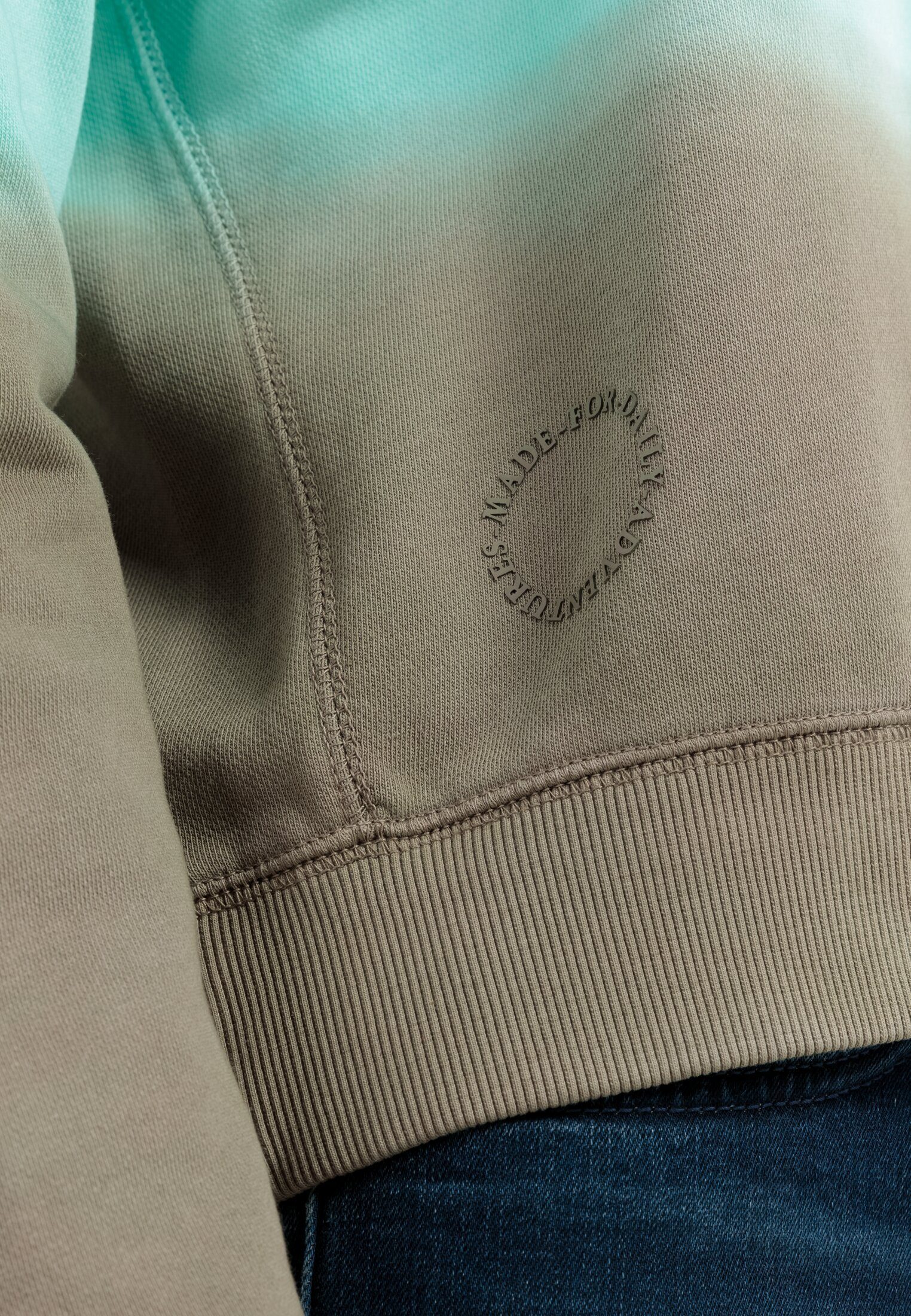 camel active Sweatshirt mit Dip-Dye-Effekt Langarm