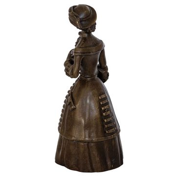 Aubaho Skulptur Bronzeskulptur Tischglocke Glocke Frau im Antik-Stil Bronze Figur Stat